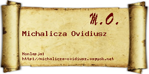Michalicza Ovidiusz névjegykártya